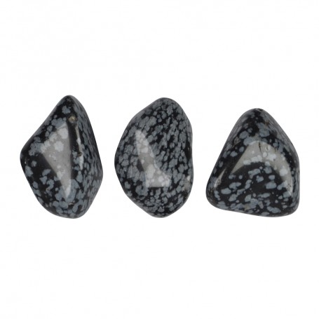 Trommelsteine - Obsidian - Schneeflockenobsidian- 2