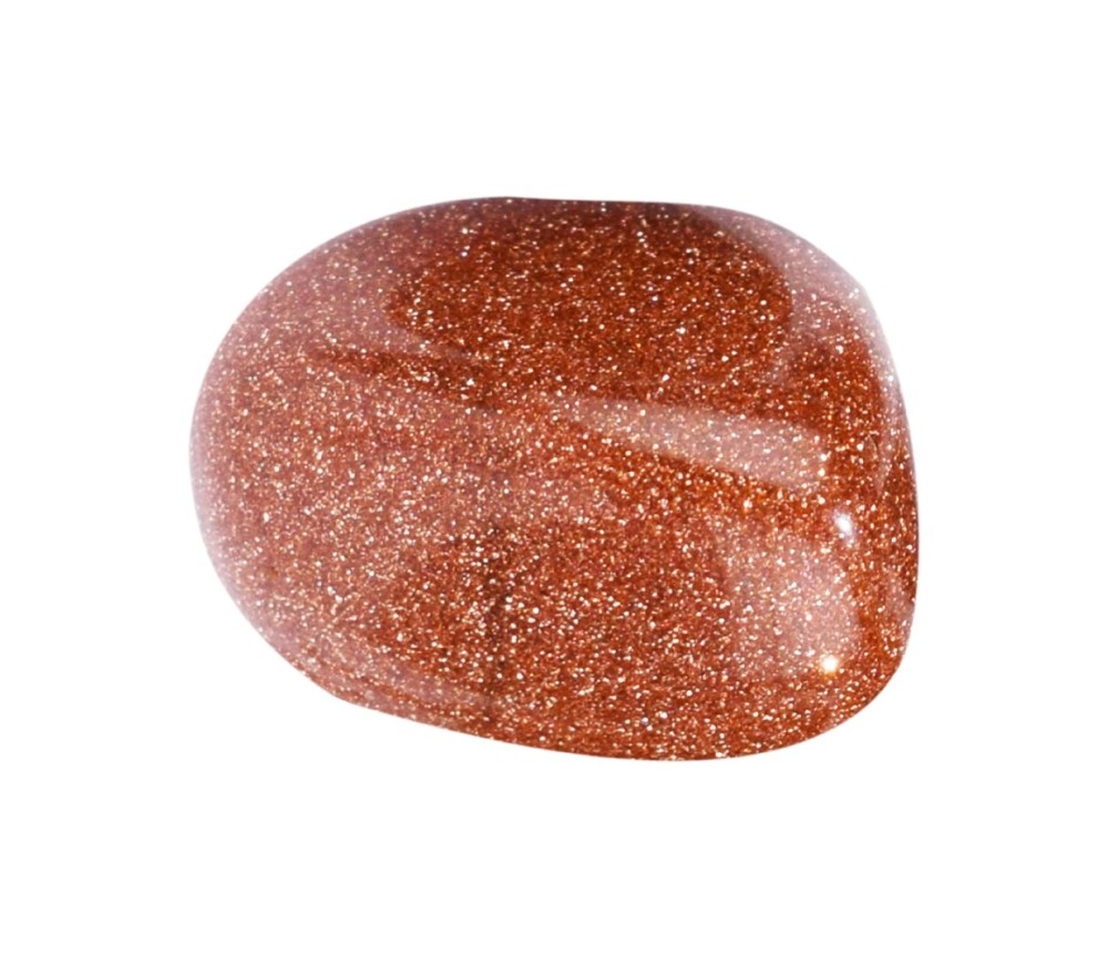 Trommelsteine - Goldfluss braun - synth. Glas- 3,0 - 4,0cm - XL - 500gr Beutel