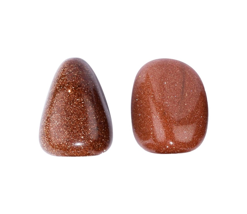 Trommelsteine - Goldfluss braun - synth. Glas- 2,2 - 2,7cm - L - 500gr Beutel