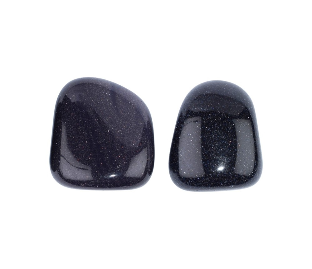 Trommelsteine - Goldfluss violett - synth. Glas- 2,0 - 2,8cm - L - 500gr Beutel