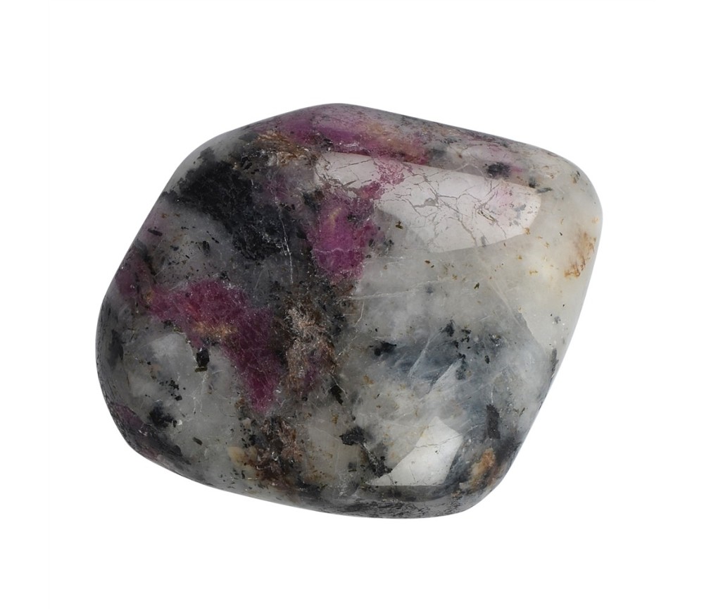 Trommelsteine - Eudialyt in Syenit, 3,0 - 4,0cm - XL - 500gr Beutel