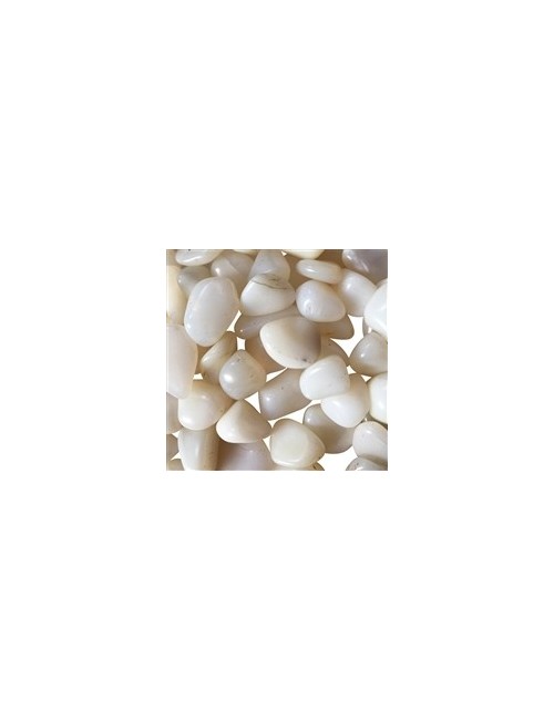 Trommelsteine - Opal - weiß- 2,0 - 2,5cm - M - 500gr Beutel