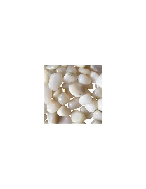 Trommelsteine - Opal - weiß- 2,0 - 2,5cm - M - 500gr Beutel