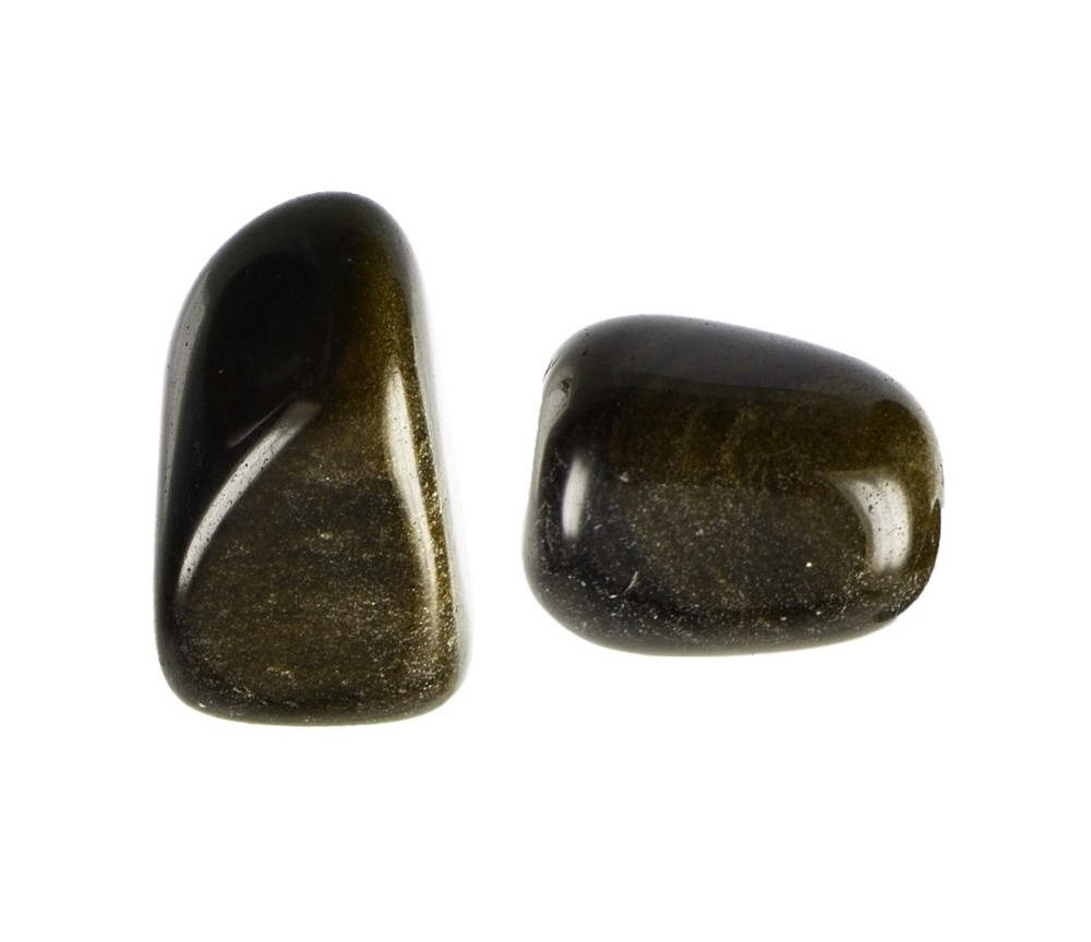 Trommelsteine - Obsidian - Goldglanzobsidian- 2,5 - 3,0cm - L - 500gr Beutel