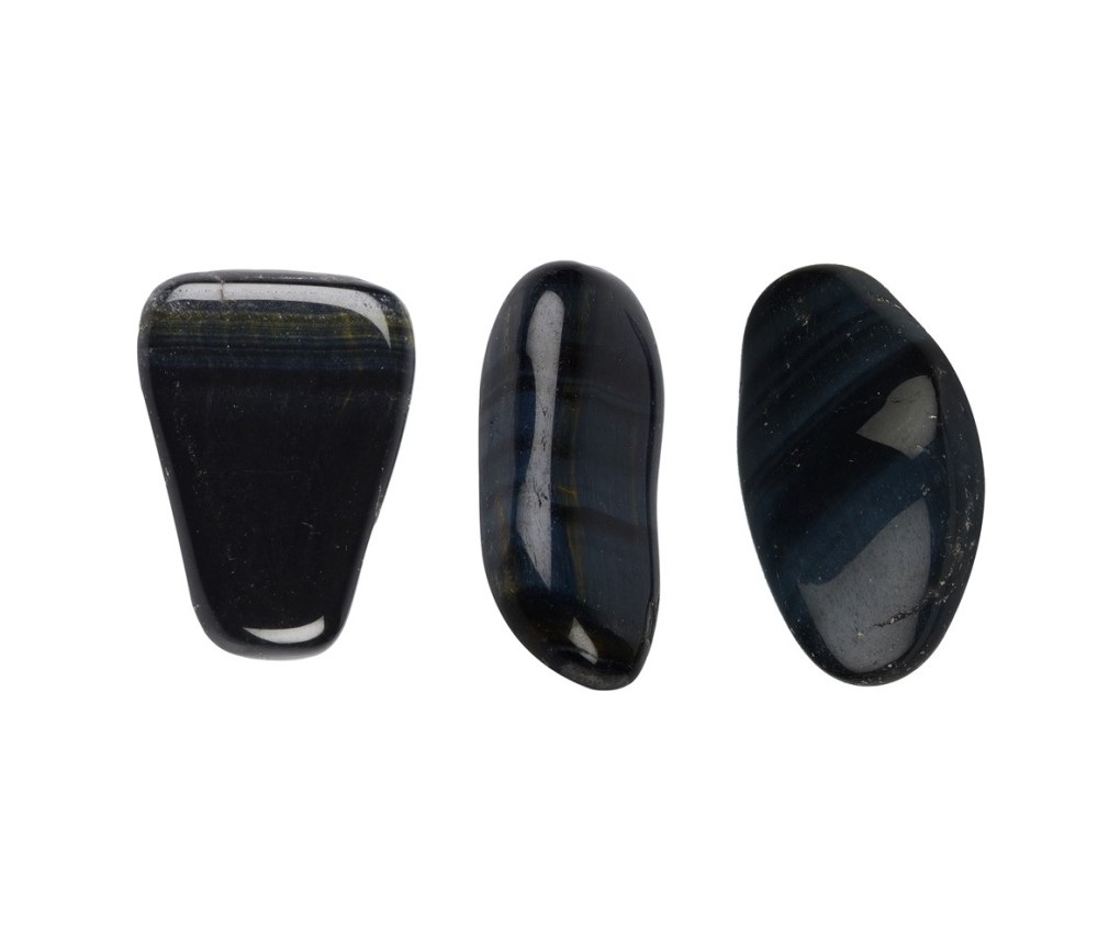 Trommelsteine - Tigerauge blau -  Falkenauge- 2,0 - 2,5cm - M - 500gr Beutel