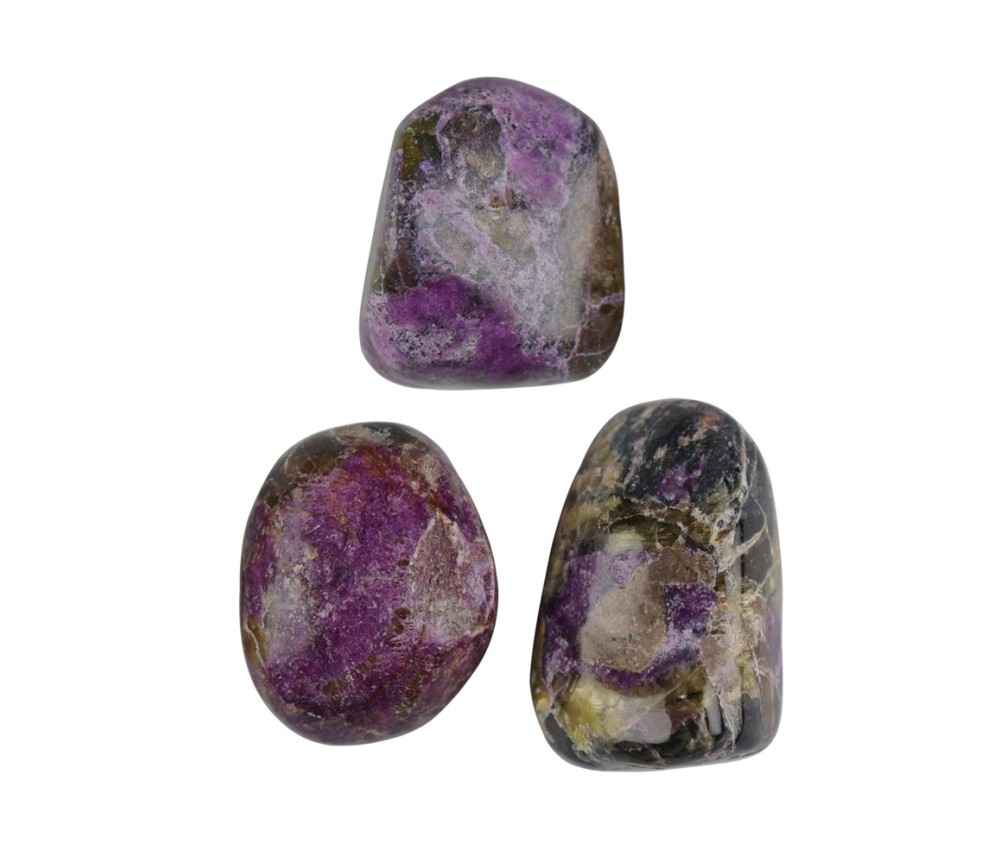 Trommelsteine - Stichtit, 2,0 - 3,0cm - gemischte Größen - 500gr Beutel