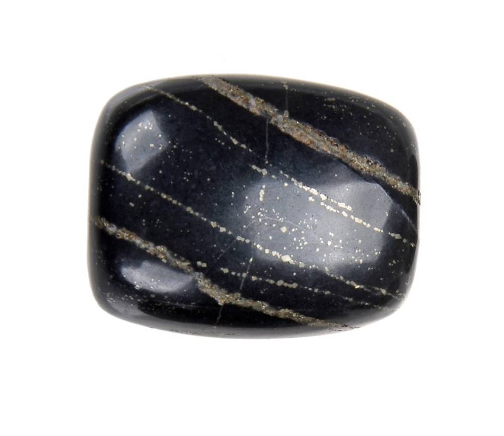 Trommelsteine - Pyrit in Schiefer, 2,8 - 3,2cm - XL - 500gr Beutel