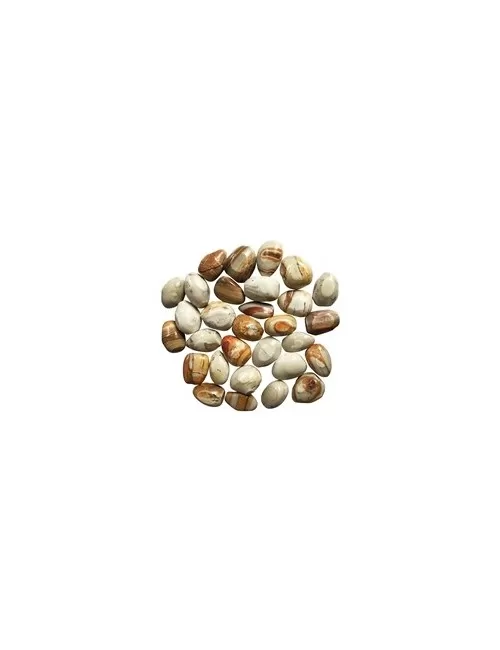 Trommelsteine - Abendrot-Rhyolith, 3,0 - 3,5cm - XL- facettiert- 500gr Beutel