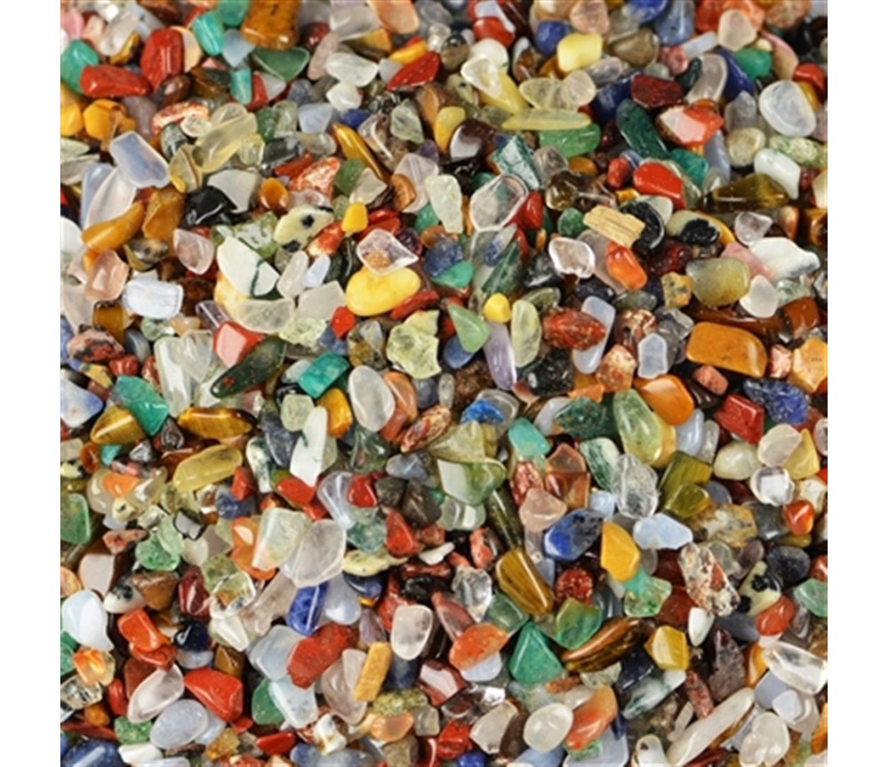 Trommelsteine - Bunte Mischung -   03- 07mm lang - C2- Afrika - 1Kg Beutel