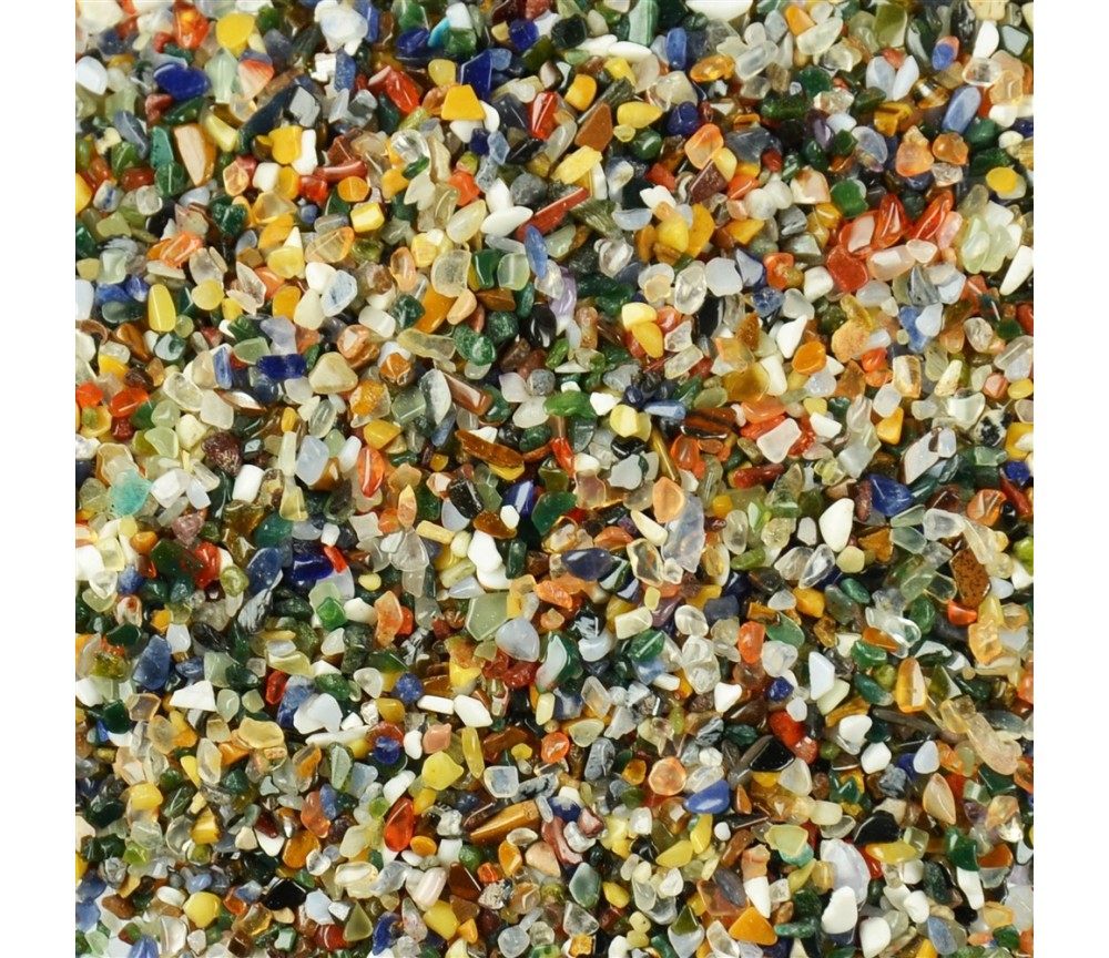 Trommelsteine - Bunte Mischung -   01 - 02mm lang - C3- Afrika - 1Kg Beutel