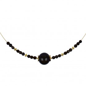 Halskette - Collier - Goldglanz-Obsidian