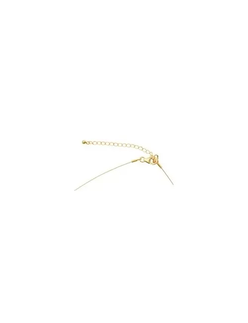 Halskette - Collier - Bronzit, Scheiben, vergoldet, Verlängerungskettchen