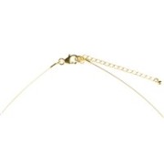 Halskette - Collier - Aquamarin, vergoldet, Verlängerungskettchen