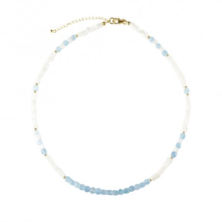 Halskette - Collier - Aquamarin