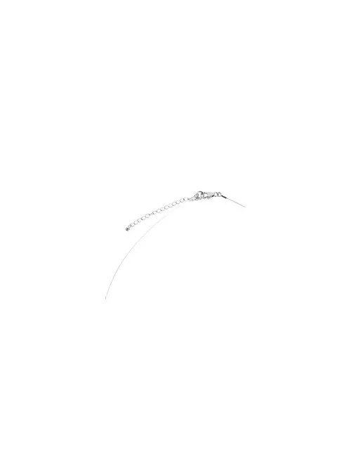 Halskette - Collier - Serafinit, Coin 16mm, rhodiniert, Verlängerungskettchen