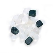 Lapis Vitalis - Wassersteine - Nephrit/Bergkristall - in Metall-Geschenkdose