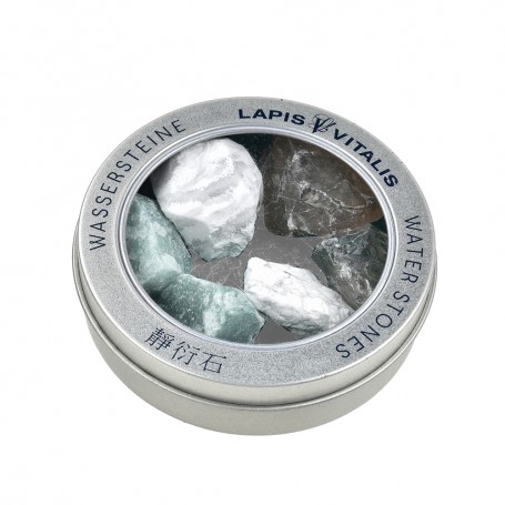 Lapis Vitalis - Wassersteine - Mischung -  Anti-Stress - in Metall-Geschenkdose  (Aventurinquarz