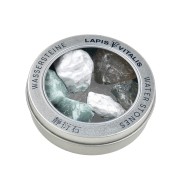 Lapis Vitalis - Wassersteine - Mischung -  Anti-Stress - in Metall-Geschenkdose  (Aventurinquarz, Magnesit, Rauchquarz)
