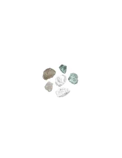 Lapis Vitalis - Wassersteine - Mischung - Anti-Stress - in Metall-Geschenkdose (Aventurinquarz, Magnesit, Rauchquarz)