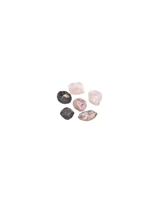 Lapis Vitalis - Wassersteine - Mischung - Lebensfreude - in Metall-Geschenkdose (Granat, Rubin, Rosenquarz)