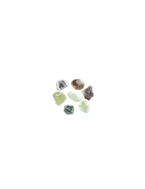 Lapis Vitalis - Wassersteine - Mischung - Geborgenheit - in Metall-Geschenkdose (Achat, Nephrit, Serpentin)