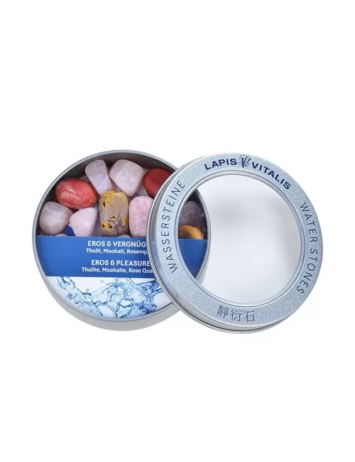 Lapis Vitalis - Wassersteine - Mischung - Eros & Vergnügen in Metall-Geschenkdose