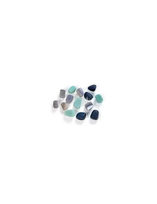 Lapis Vitalis - Wassersteine - Mischung - Zur Ruhe kommen in Metall-Geschenkdose