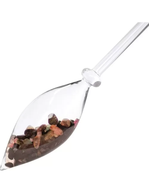 Edelstein-Balance - Wasserstab - Schutz & Energie (Turmalin schwarz und bunt)