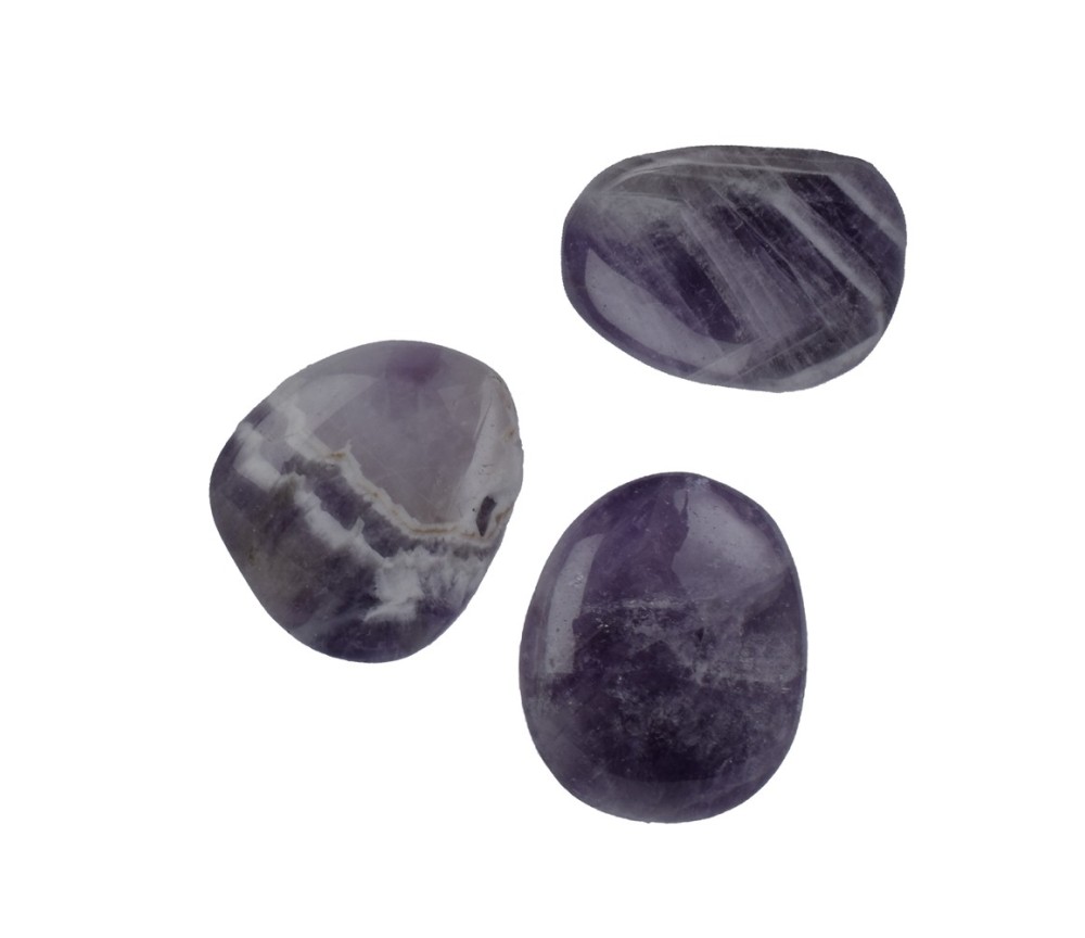 Heil- & Edelsteine - Scheibensteine - Amethystquarz dunkel / Chevron-Amethyst - 500gr Beutel