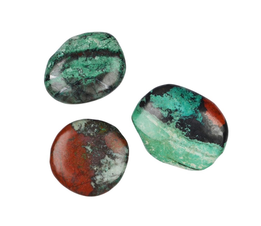 Heil- & Edelsteine - Scheibensteine - Sonora Sunrise (Chrysocoll mit Cuprit) - 500gr Beutel