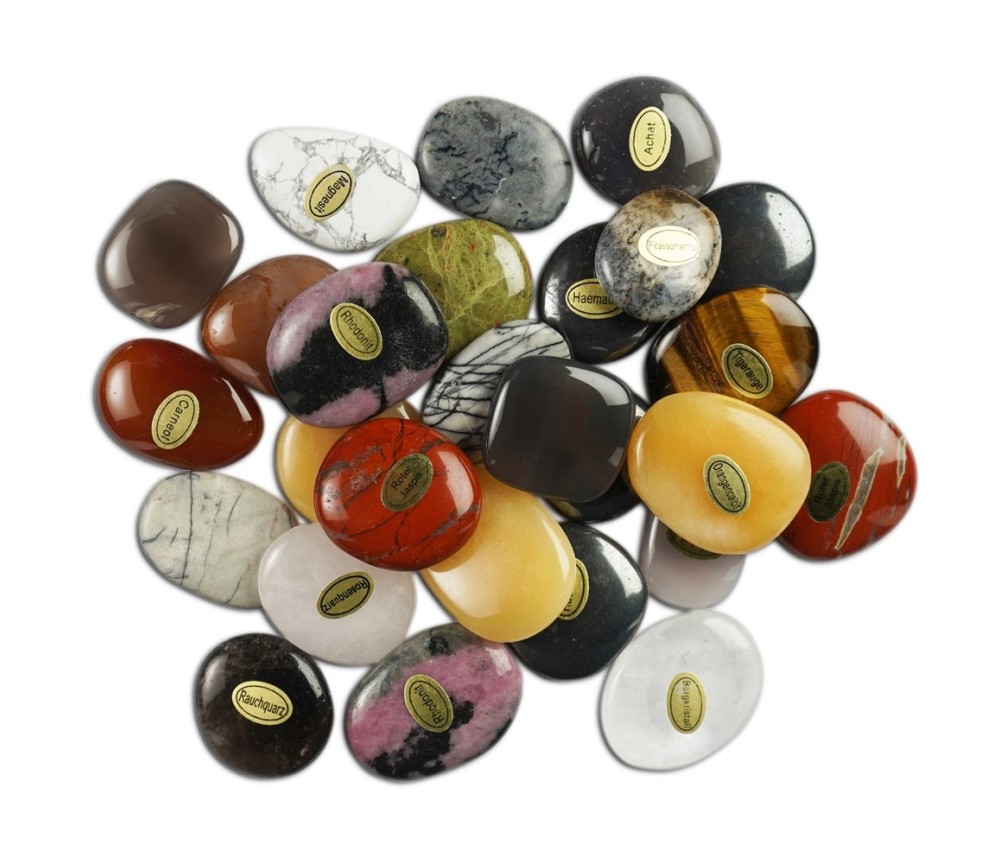 Heil- & Edelsteine - Scheibensteine - gemischte Sorten - 1kg Beutel