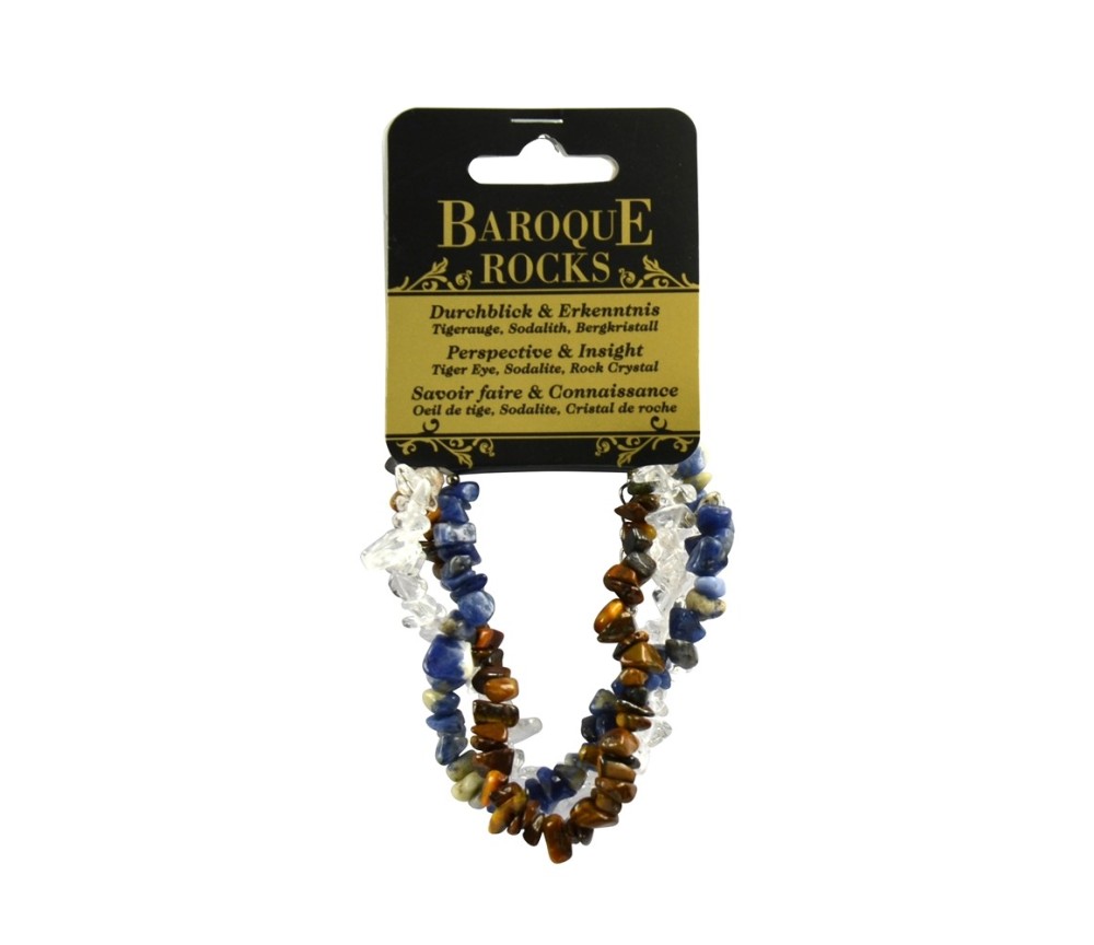 Armband - Barock Kombi - Tigerauge, Sodalith, Bergkristall - Durchblick & Erkenntnis