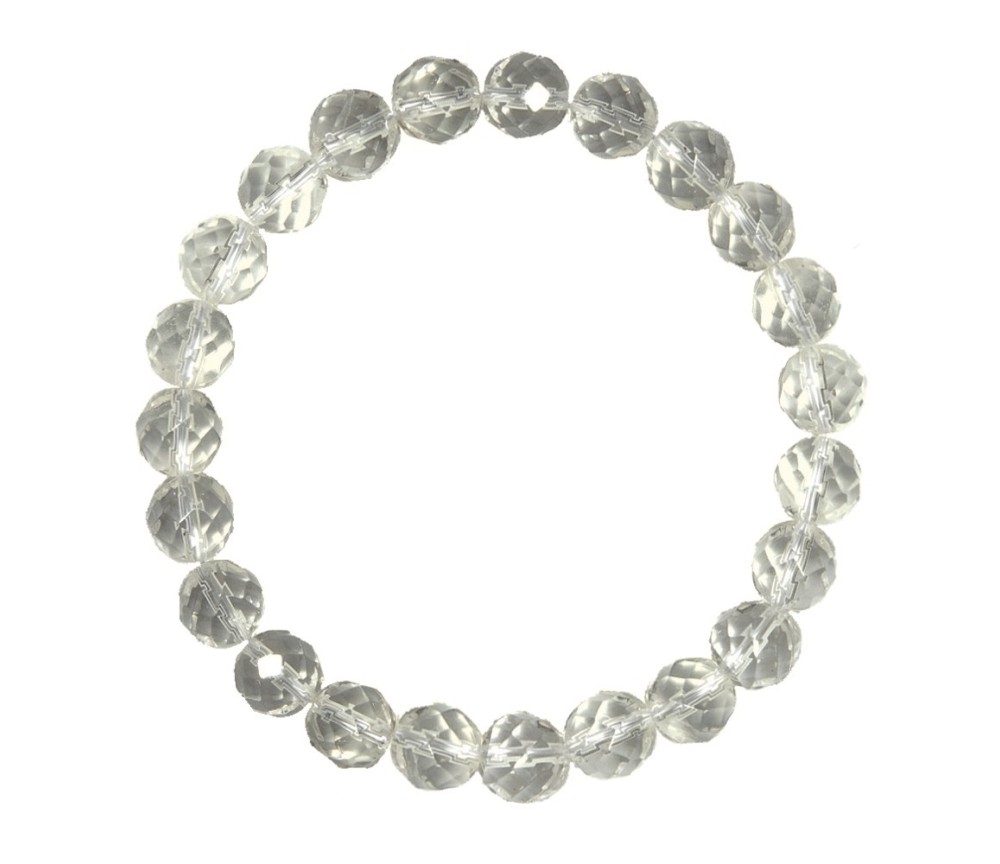 Armband - Bergkristall, 04mm Kugeln, facettiert