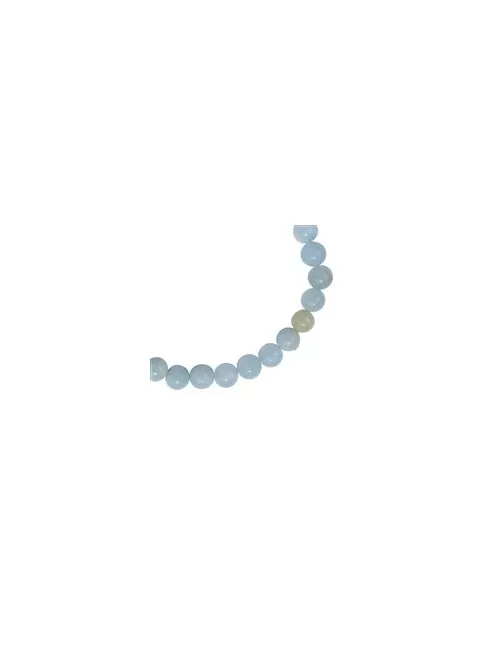 Armband - Beryll Kugeln (6mm), rhodiniert, Verlängerungskettchen