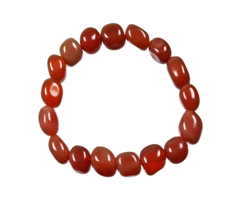 Armband - Carneol (gebr.), 10 - 12mm Nuggets