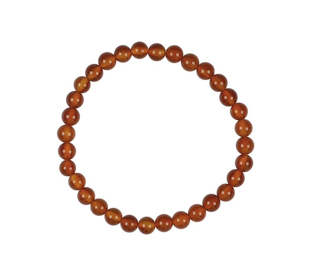 Armband - Carneol (gebr.), 06mm Kugeln