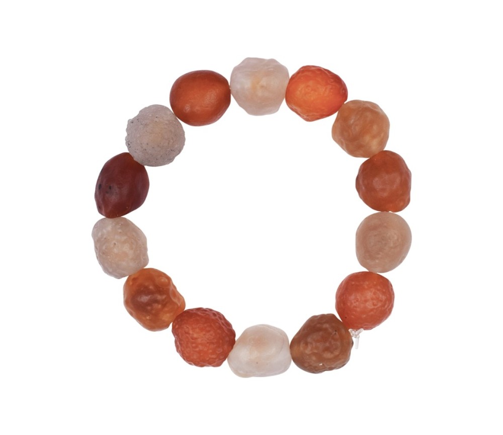 Armband - Carneol (natur), 10mm Nuggets