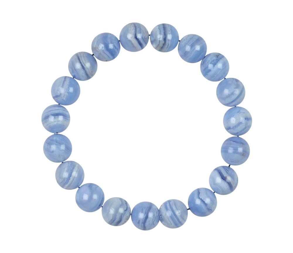 Armband - Chalcedon (blau), 10mm Kugeln