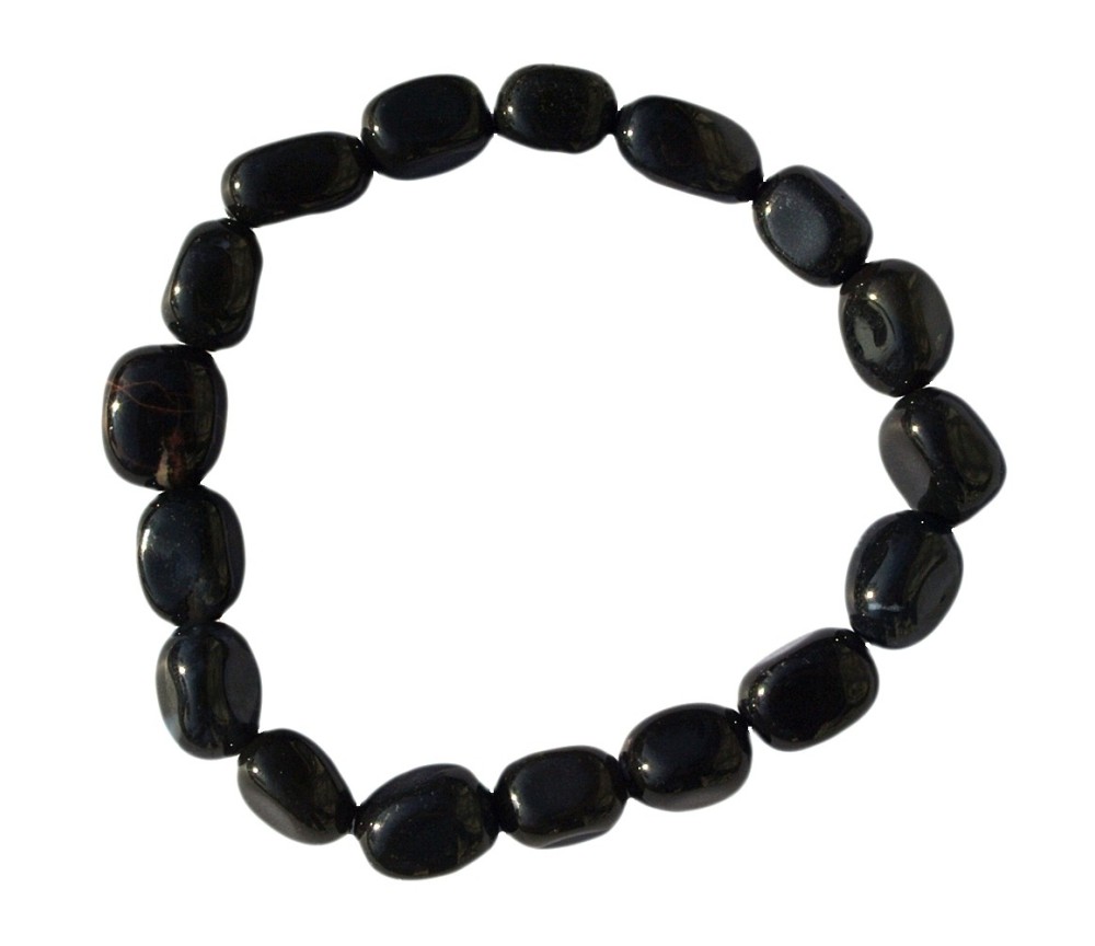 Armband - Onyx (gef.), 10 - 12 mm Nuggets