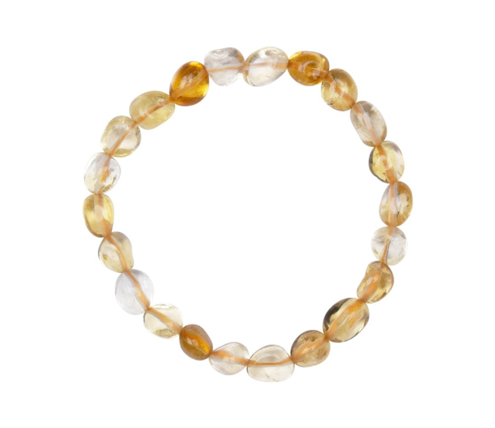 Armband - Citrin (gebr.), 08-10mm Nuggets