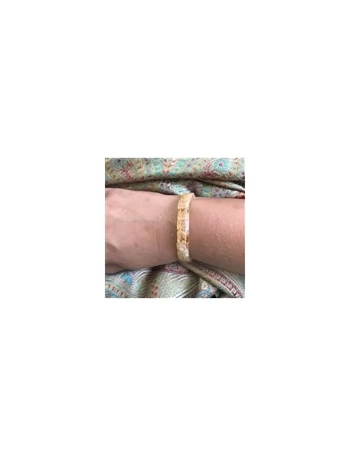 Armband - Citrin (gebr.), 10 x 10mm Quadrate, facettiert