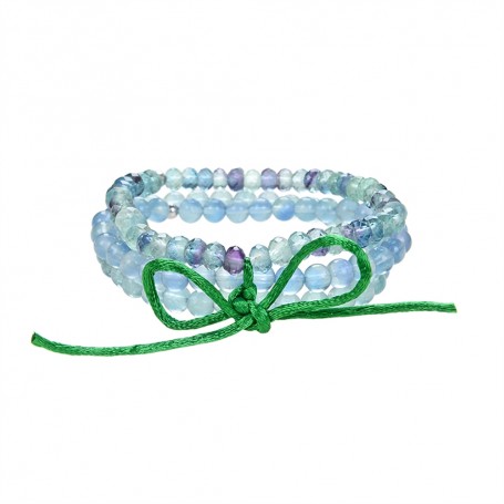 Armband - Set  Fluorit  (blau