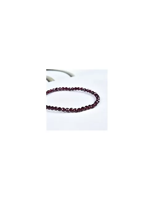 Armband - Granat, 04mm Kugeln, facettiert
