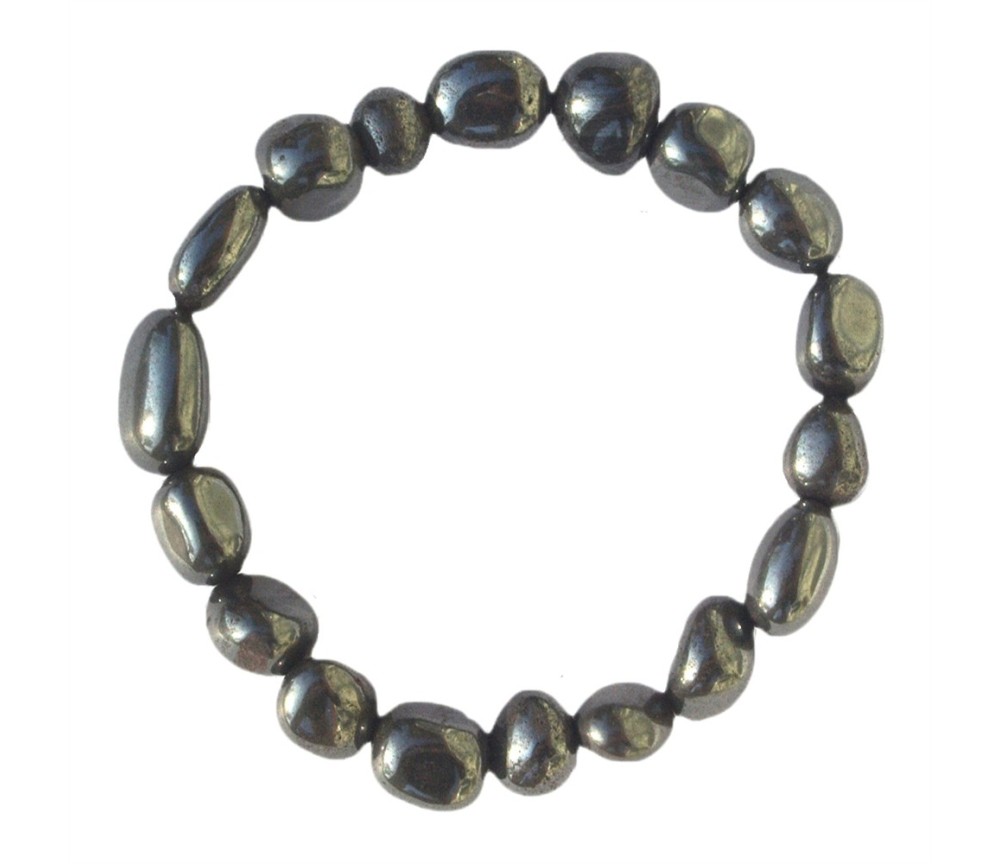 Armband - Hämatit (natur), 10 - 12mm Nuggets