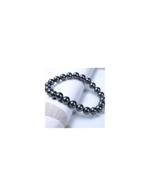 Armband - Hämatit (natur), 06mm Kugeln