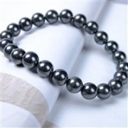 Armband - Hämatit (natur), 06mm Kugeln