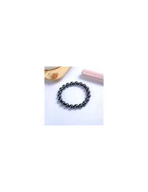 Armband - Hämatit (natur), 10mm Kugeln