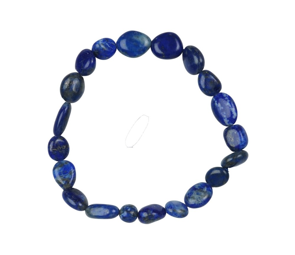 Armband - Lapis Lazuli, 10 - 12mm Nuggets (flach)
