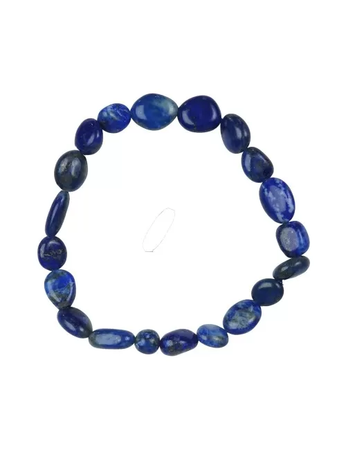 Armband - Lapis Lazuli, 10 - 12mm Nuggets (flach)