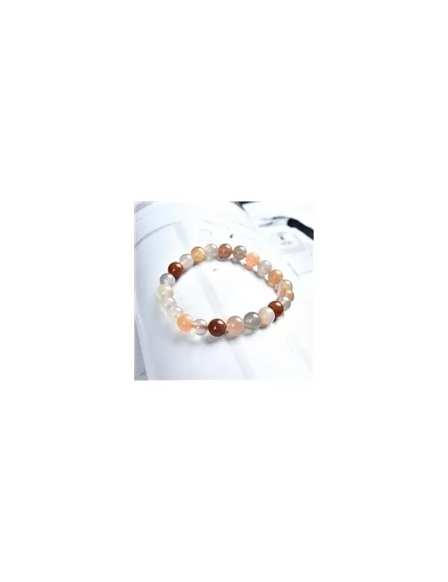 Armband - Mondstein, 08mm Kugeln
